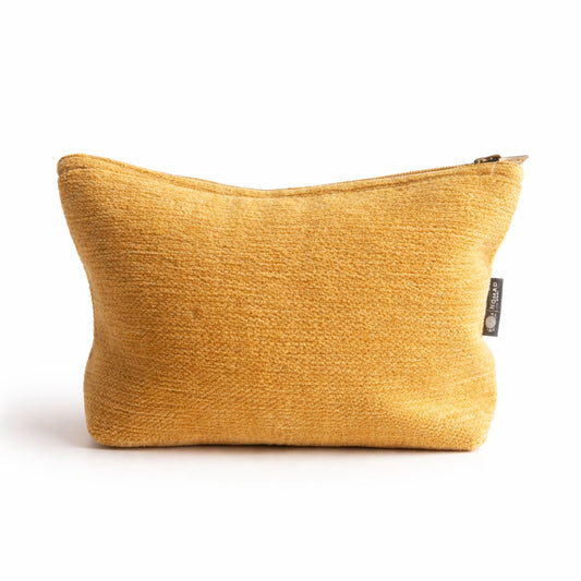 Nomad Indische Jacquard-Saris Kosmetiktasche - Ringelblumen-Webart