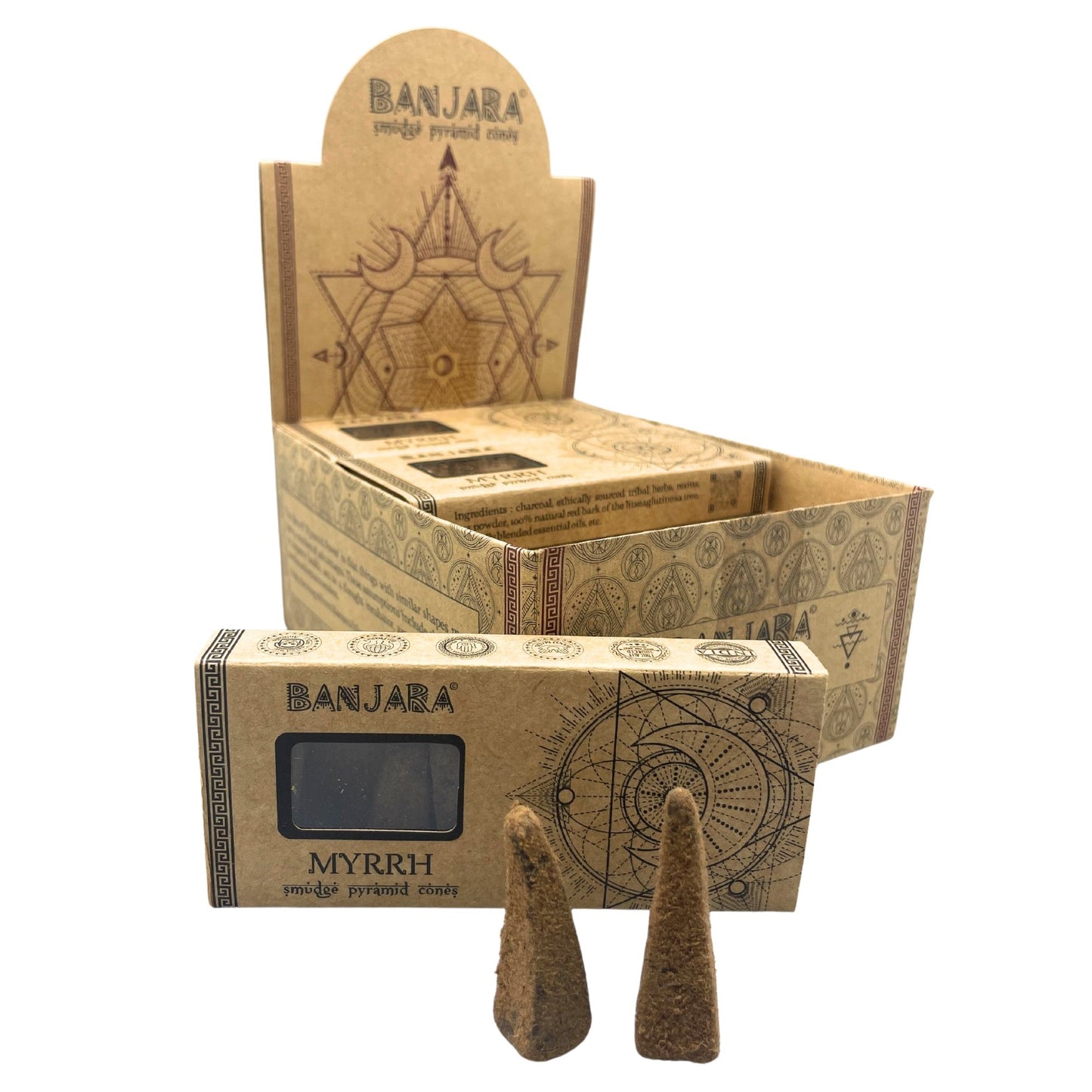 Banjara Räucherkegel in Pyramidenform – Myrrhe
