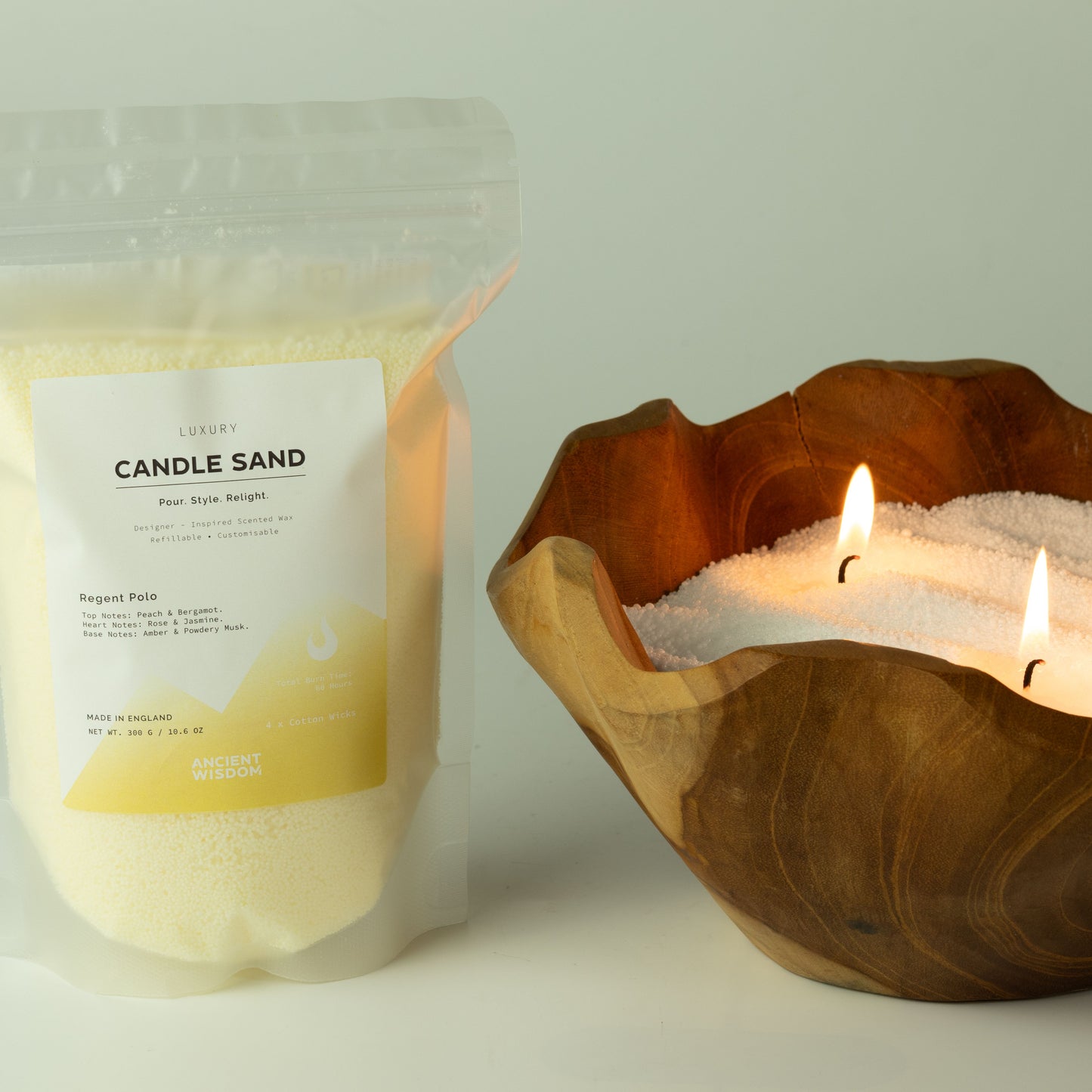 Arena para velas perfumadas - topo naranja - cobalto - 300 g