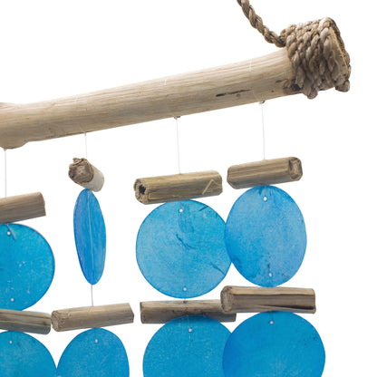 Carillón de madera flotante - Azul