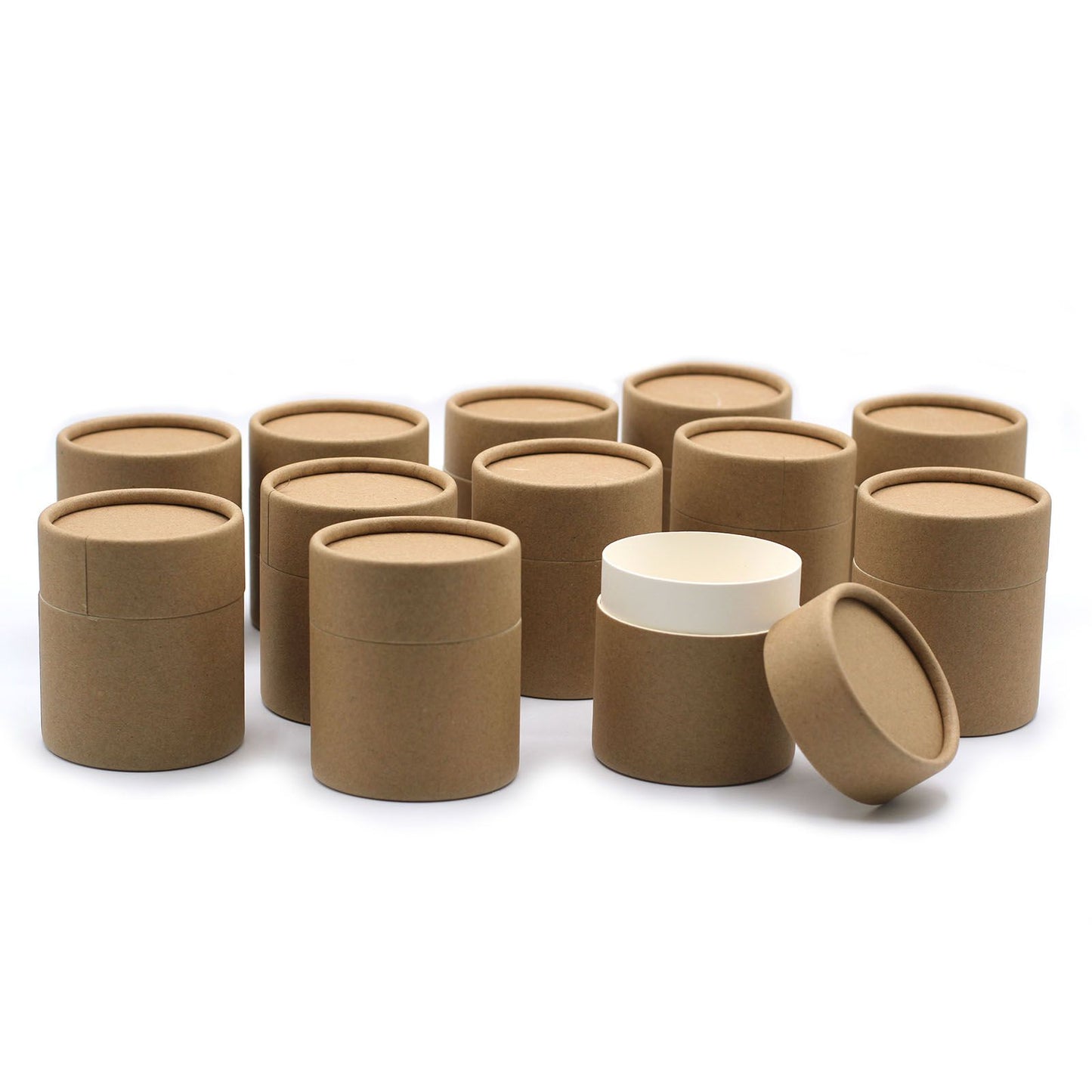 Tubo de cartón kraft marrón Alto: 8,5 cm x Fondo: 7,5 cm