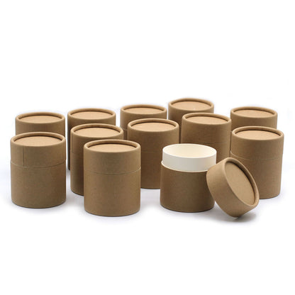 Tubo de cartón kraft marrón Alto: 8,5 cm x Fondo: 7,5 cm