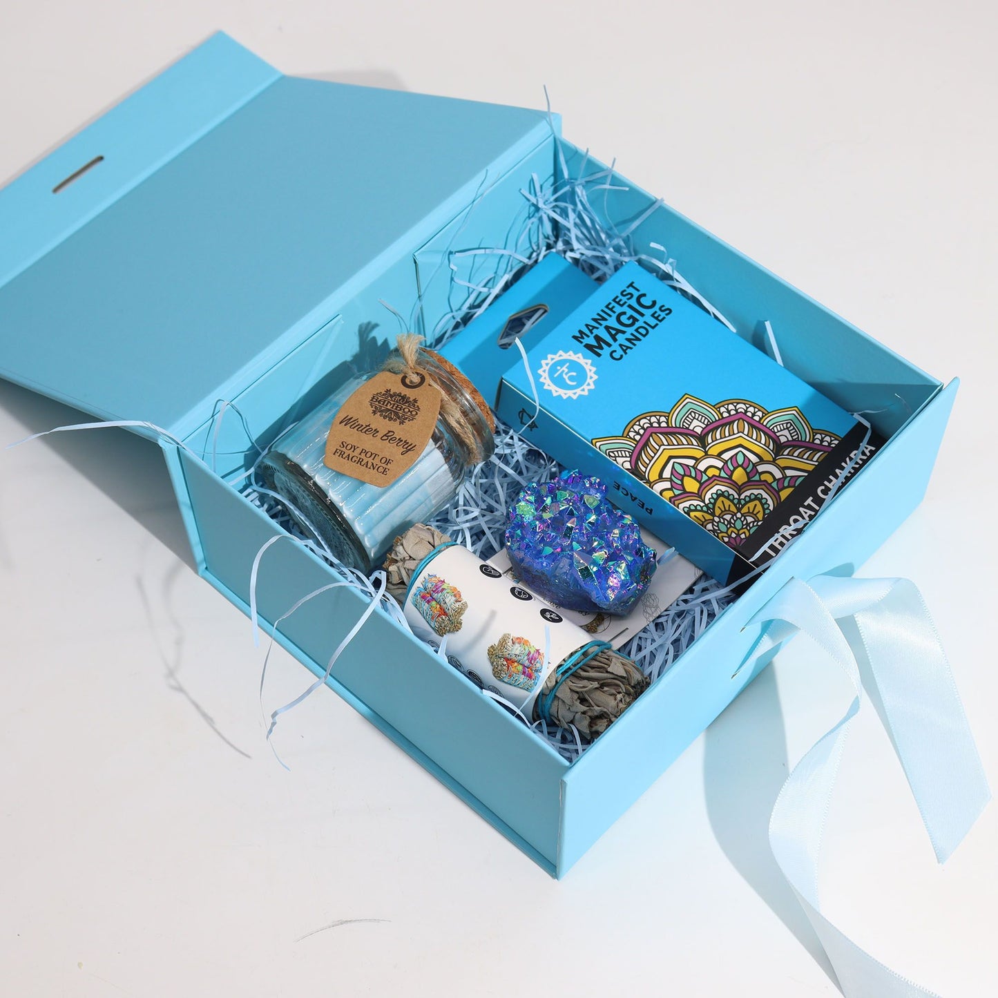 Caja de regalo plegable con Lazo 20x18.2x8 cm - Marfil