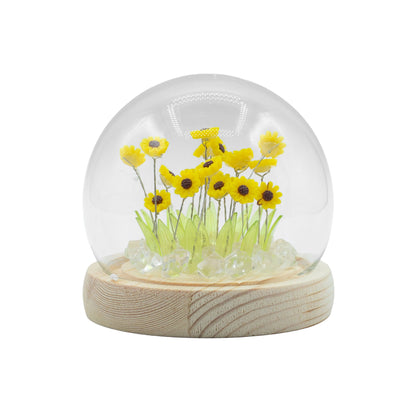Gartenkuppel Floral Glow – 20 Sonnenblumen – USB-LED