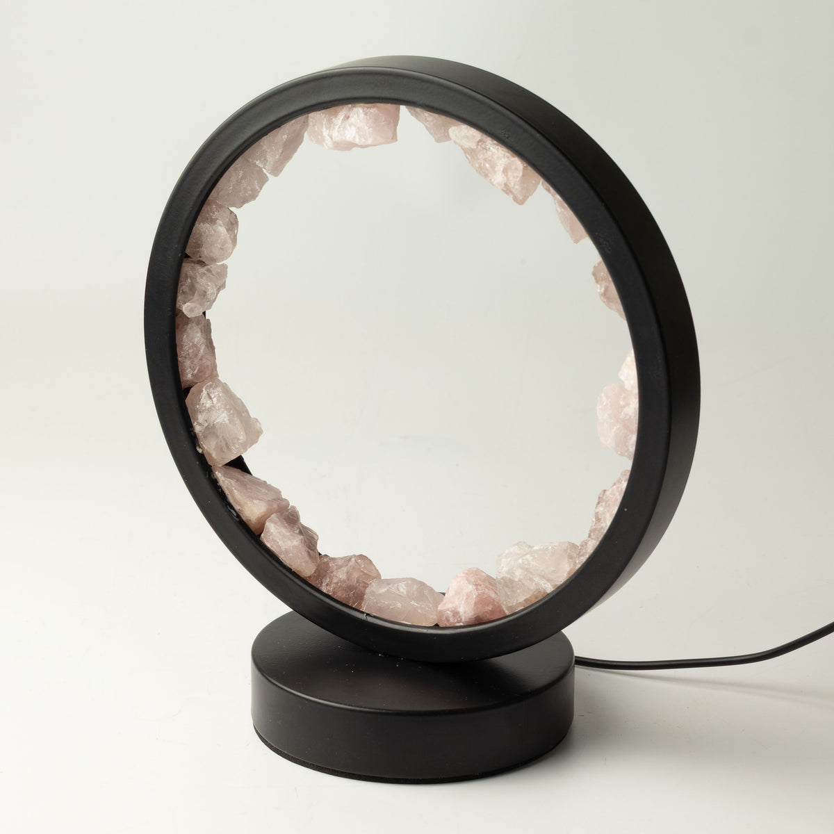 Lámpara Halo de Gemas - Cuerpo Zen - Cuarzo Rosa