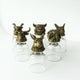Set de regalo de 6 vasos de chupito (50 ml) - Criaturas Salvajes del Bosque - Bronce antiguo