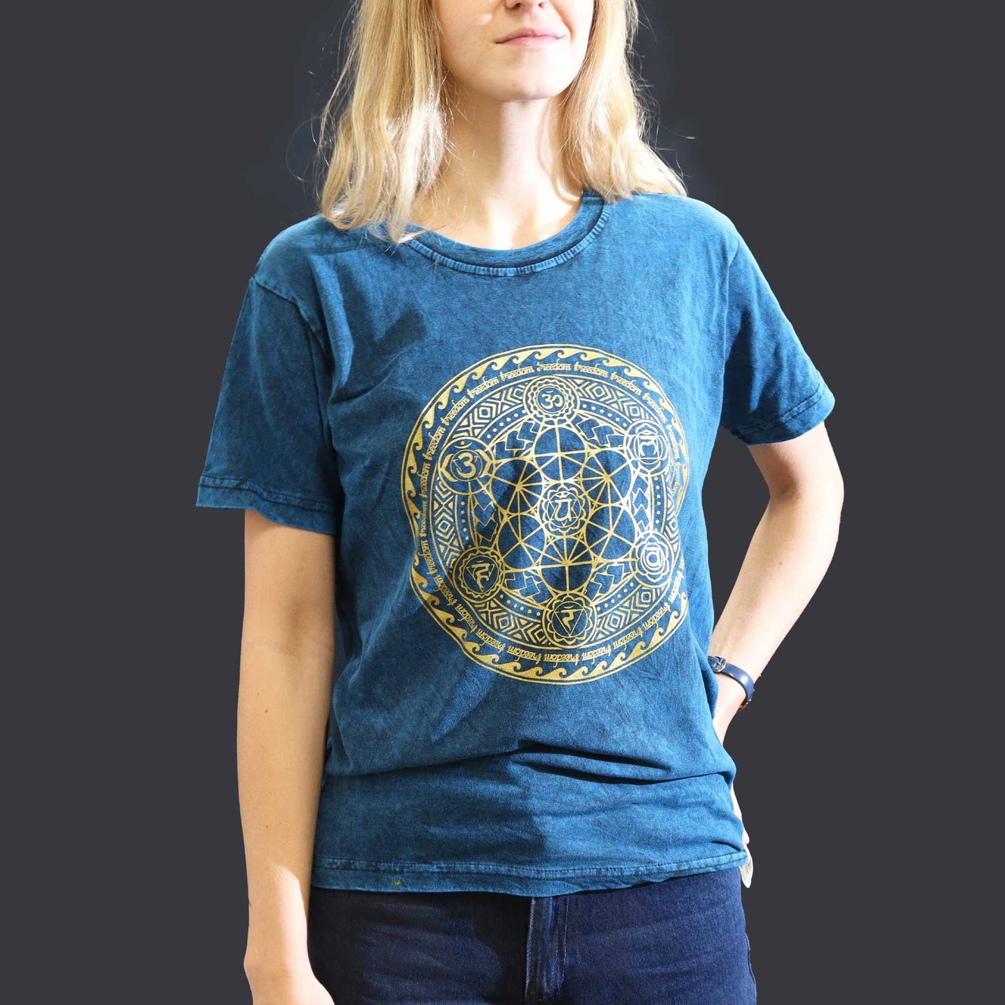 Camiseta Nomad Sari Pequeña - Chakra - Azul