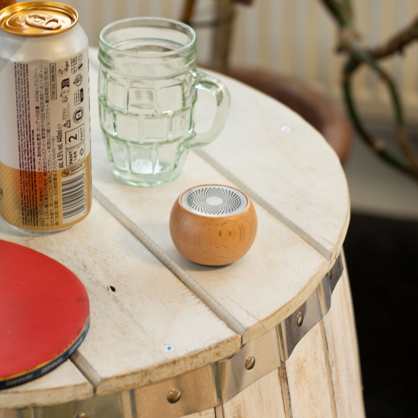 Mini enceinte en bois avec Effet Mandela