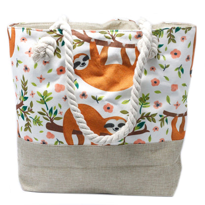 Bolso Shopper Asa Cuerda Perezosos