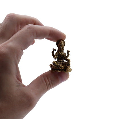 Miniaturgötter aus Messing - Laxmi (22 g) - 37 mm