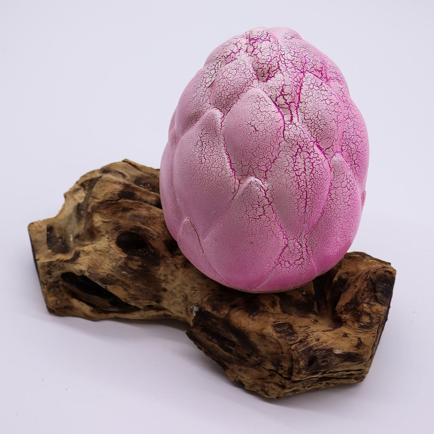 Lámpara de Mesa con Pantalla Flor de Loto Craquelada – Púrpura