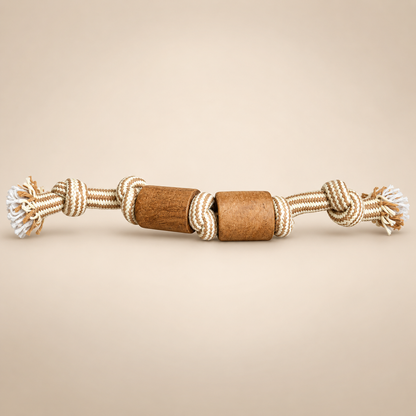 Juguetes PAW para mascotas – Mordedor de madera de café Trail Born Tug