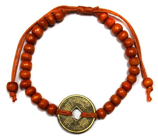 Bracelets Feng-Shui porte-bonheur - orange
