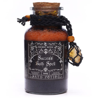 Potion de bain de sorcière ancienne et amulette en cristal de citrine - Succès
