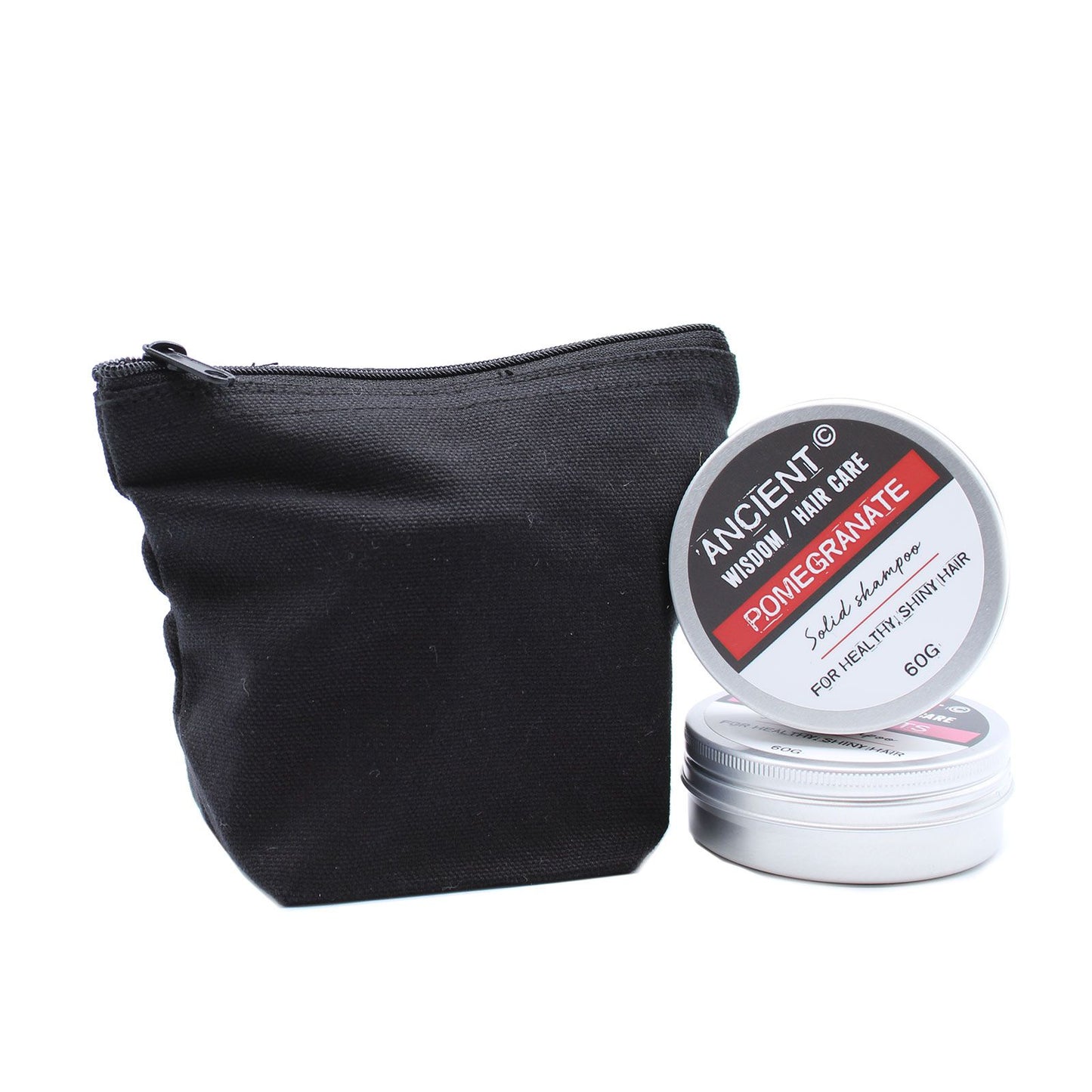 Trousse de toilette en coton noir 10 oz - Mini sac
