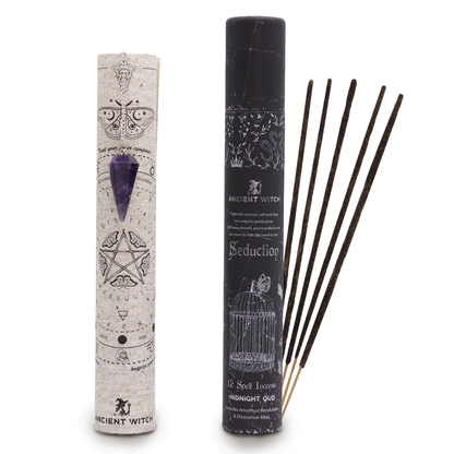 Encens ancien pour sorts de sorcellerie - Séduction - Pendule d'améthyste