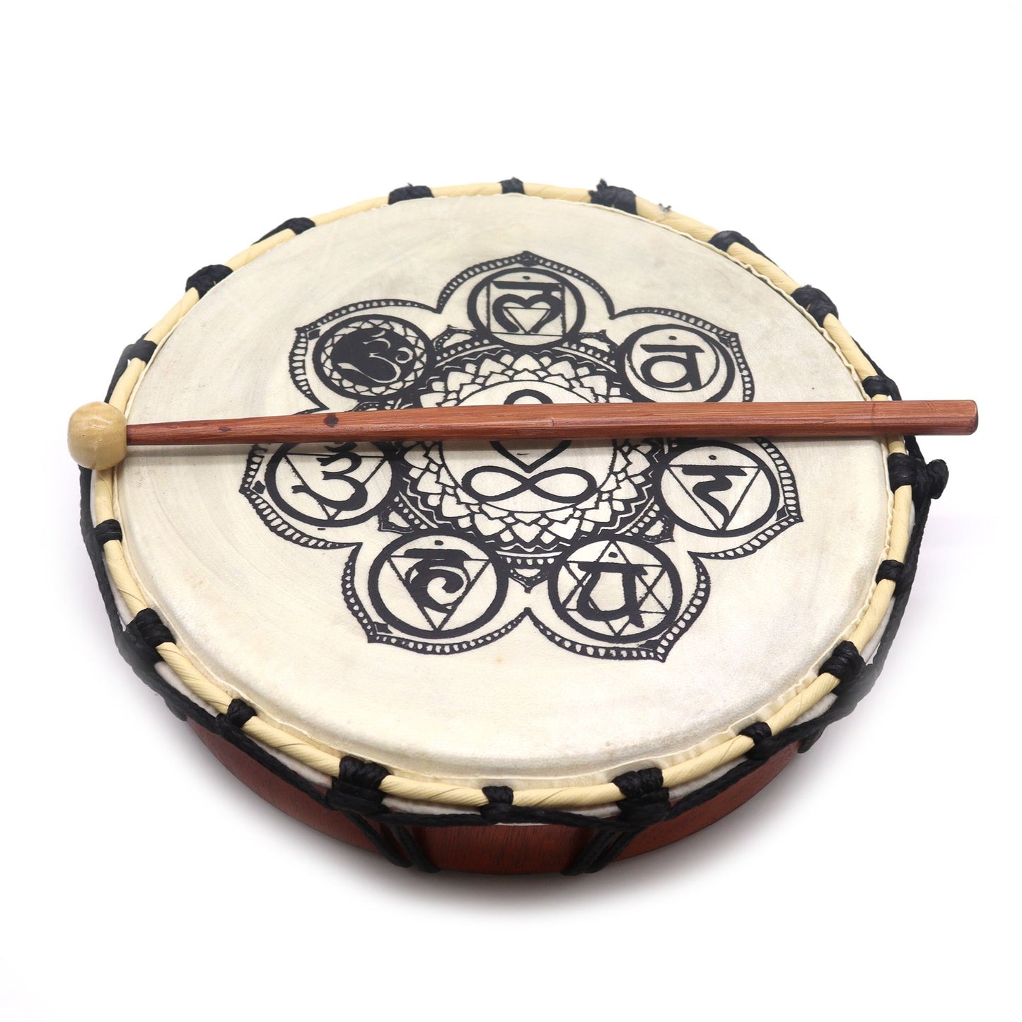 Tambour chamanique Chakra avec maillet - 25 cm