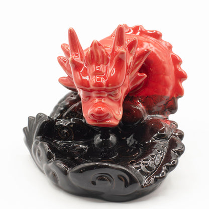 Brûleur d'encens à refoulement - Petit Dragon Rouge