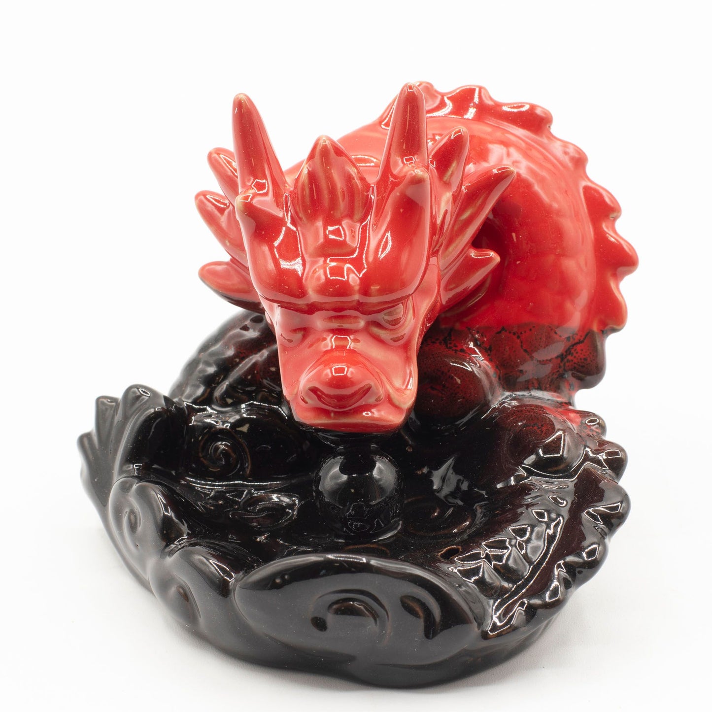 Brûleur d'encens à refoulement - Petit Dragon Rouge