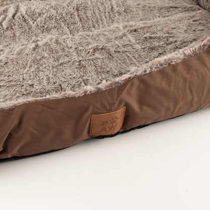 PAW Bed – Oso de peluche marrón mediano – 70 × 55 × 18 cm