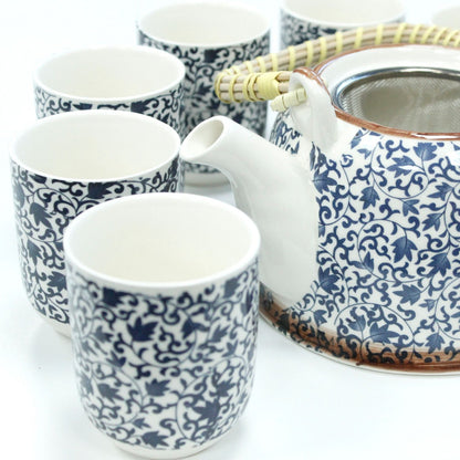 Set Tetera Cerámica Azul