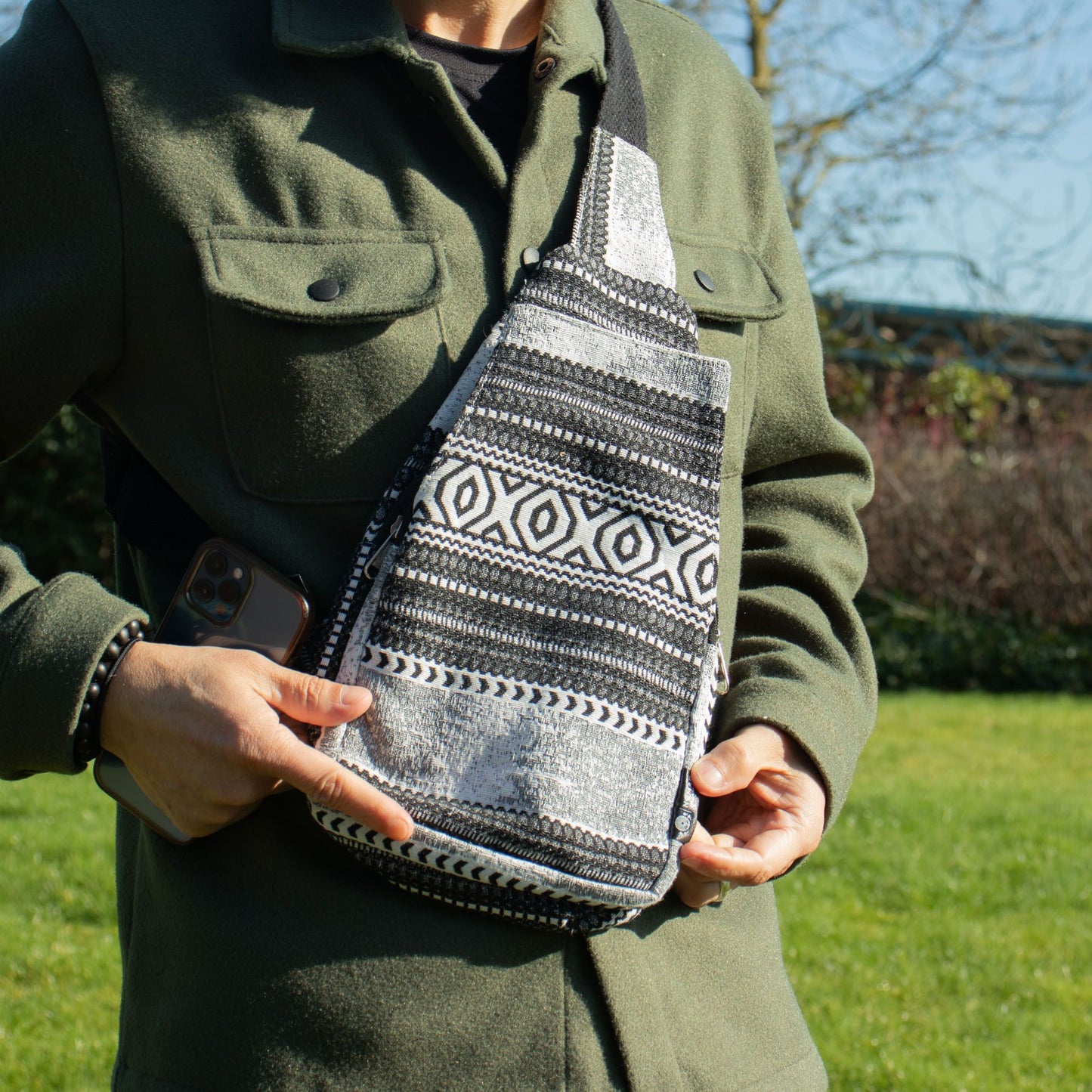 Taschen aus natürlichem Jacquard - Urban Caravan - Umhängetasche