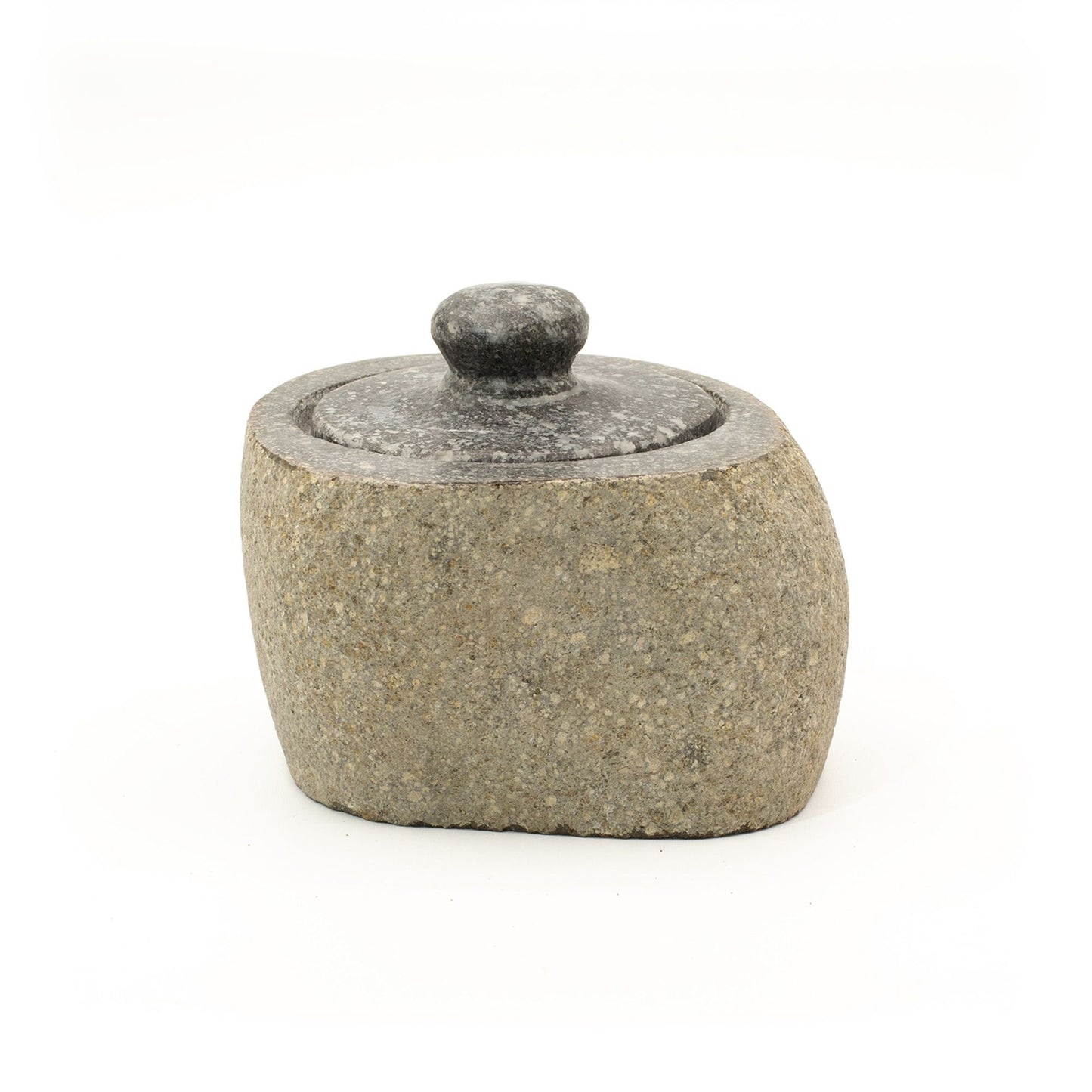Jardinière en pierre de rivière naturelle pour enracinement - Petite (environ 9x7cm)