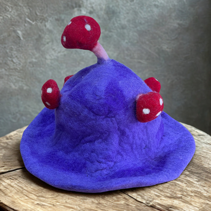 Sombrero de hongo de fieltro - Bruma púrpura de ensueño