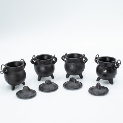 Calderos de hierro fundido extra pequeños 5x7 cm