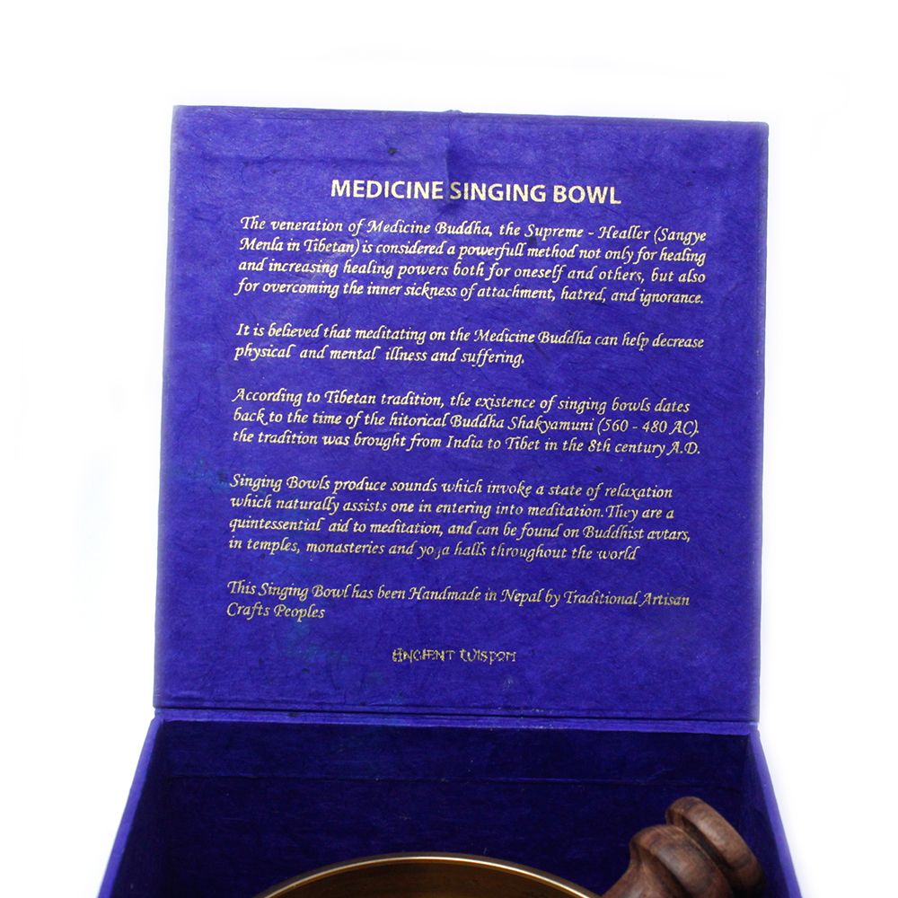 Cuenco tibetano set - Medicina Buda 10cm (min 500gm)
