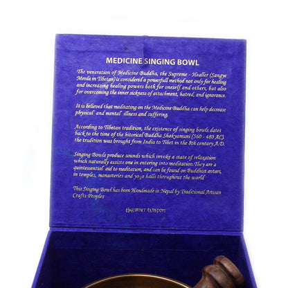 Cuenco tibetano set - Medicina Buda 10cm (min 500gm)