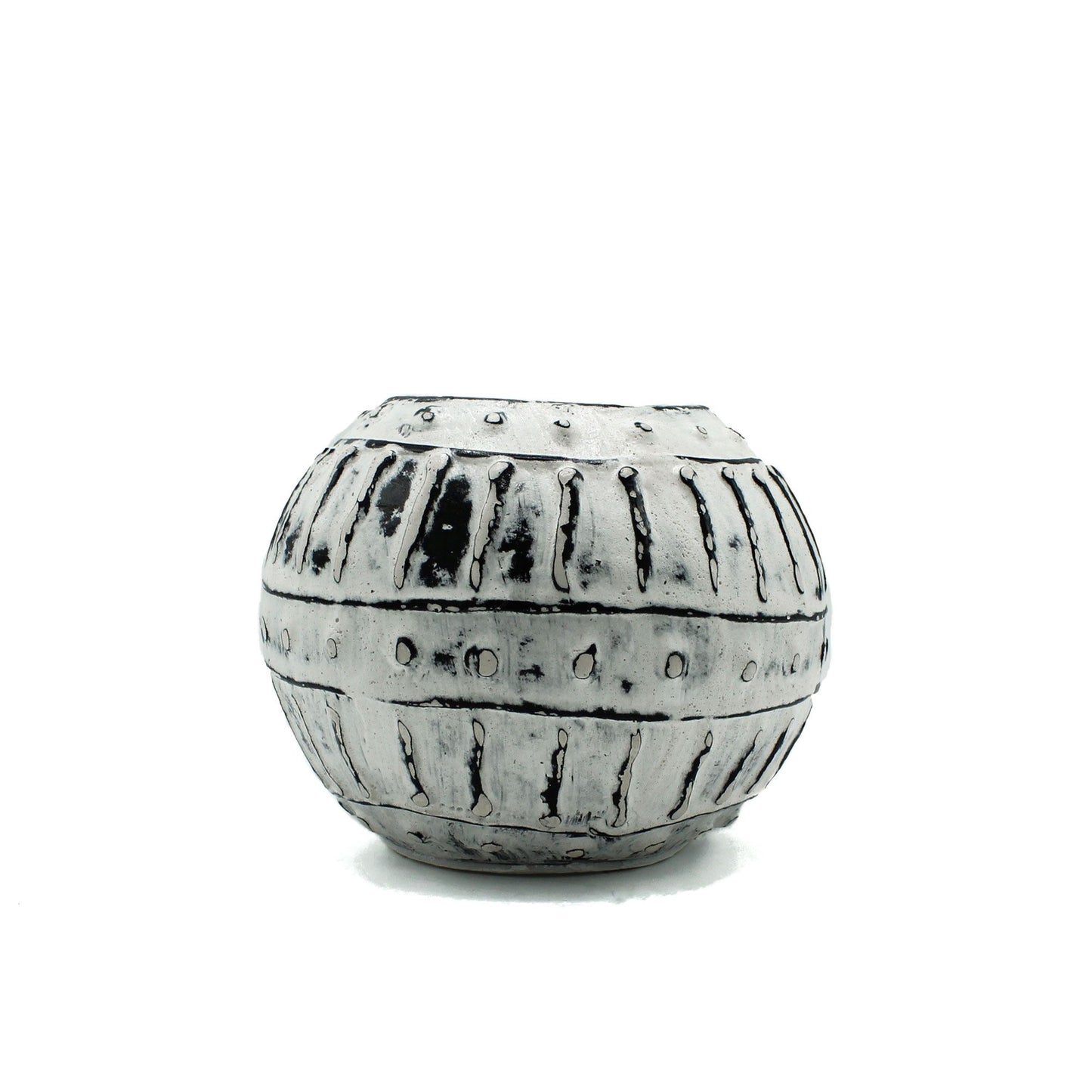 Pot à bulles en argile grecque - Crème 10 cm