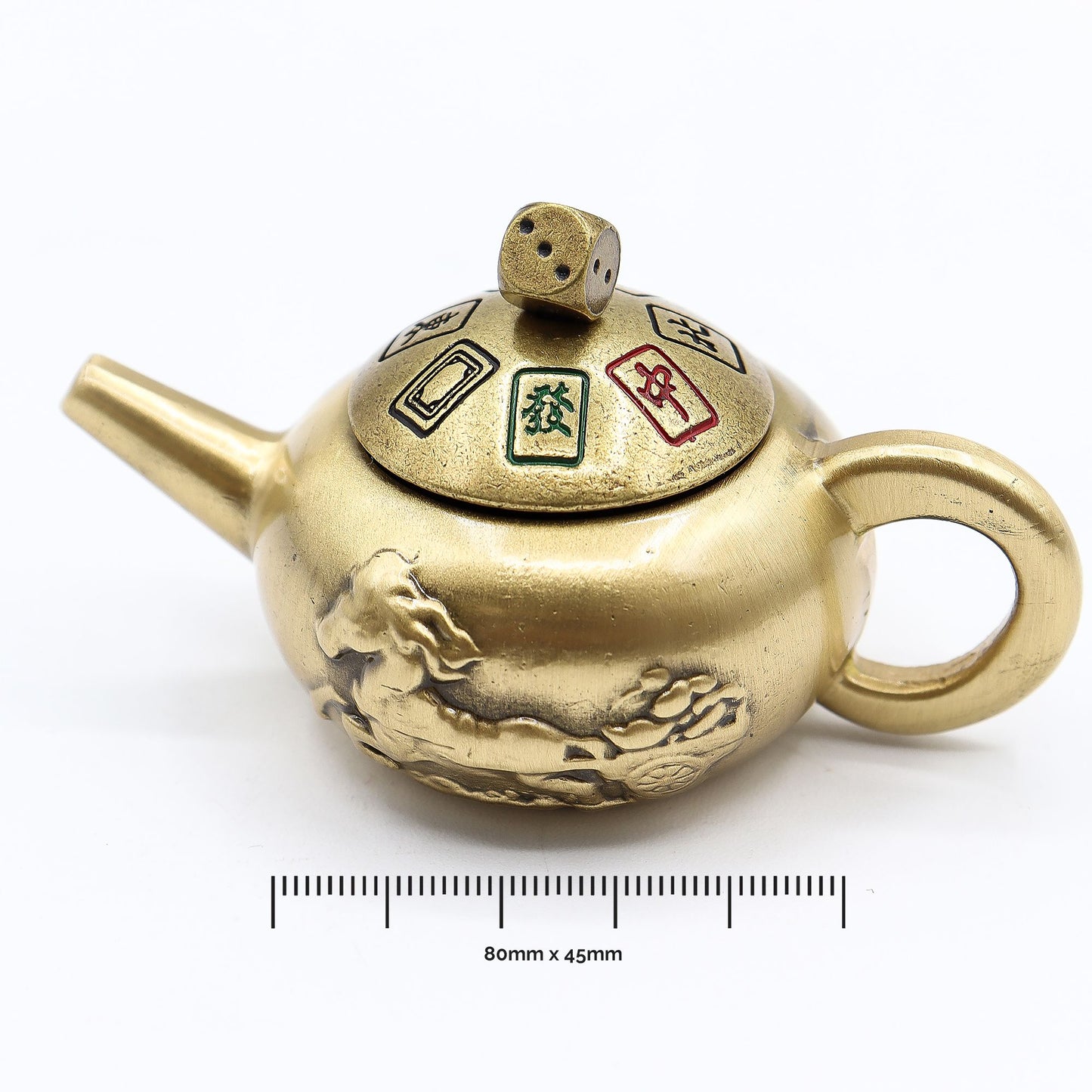 Feng Shui Fortune - Glücksteekanne mit rotierenden Würfeln
