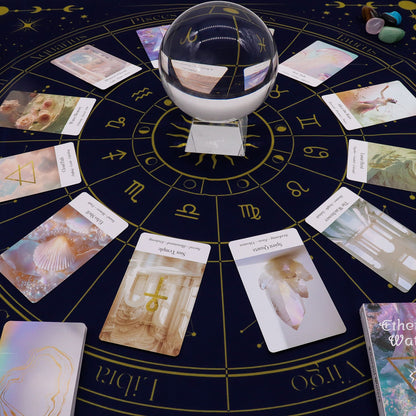 Tissu de lecture de tarot - Zodiaque