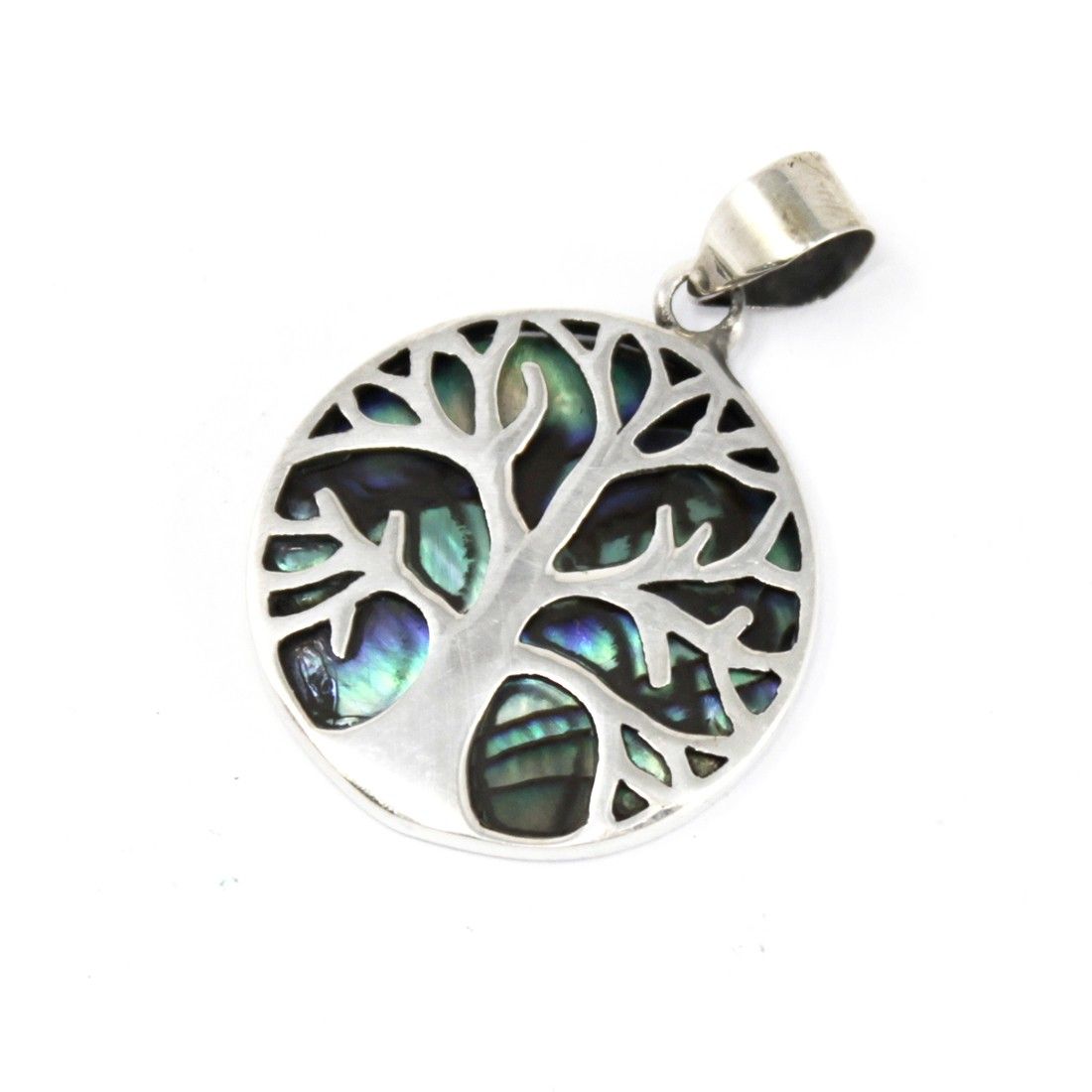 Colgante Plata Árbol de la Vida 22mm Abulón