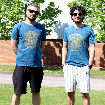 T-shirt Nomad Sari Medium - Mandala - Bleu