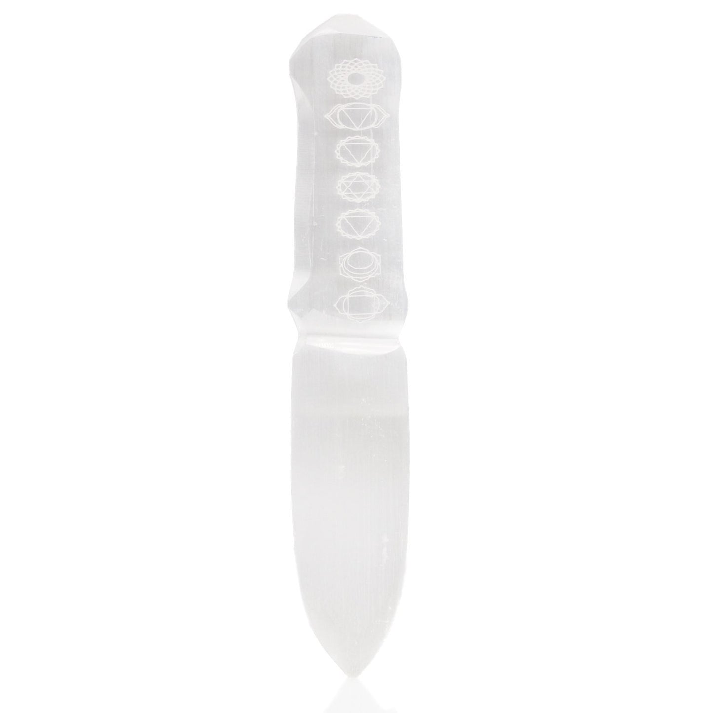 Couteau rituel en sélénite - Chakra