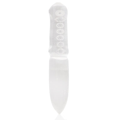 Couteau rituel en sélénite - Chakra
