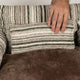 PAW Bed – Sofá Mediano – Rayas Marrones – 60 × 60 × 28 cm