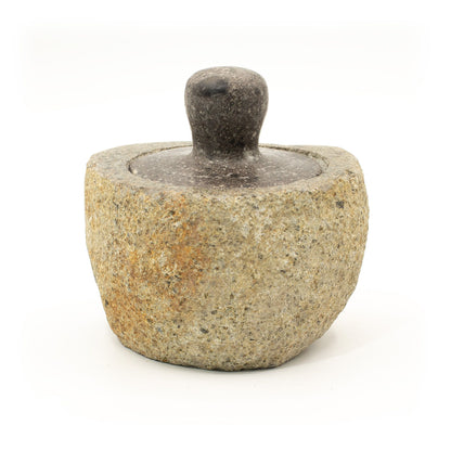Pot de bouturage avec pierre de rivière naturelle - Moyen (environ 12x8 cm)