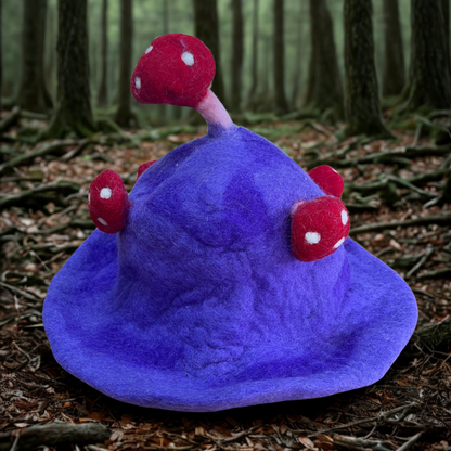 Sombrero de hongo de fieltro - Bruma púrpura de ensueño