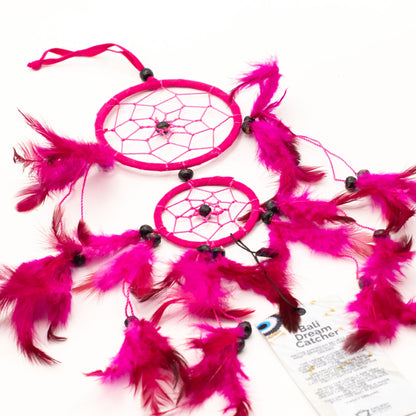 Atrapasueños Bali Aro Mediano Turquesa/Rosa/Morado