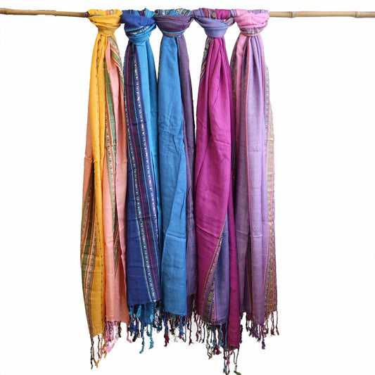 Varanasi-Schals – 22 x 72 cm – Tantrisches Türkis
