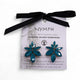 Boucles d'oreilles vintage en cristal - Fleurs - Vert turquoise