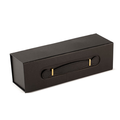 Caja de regalo plegable - Con forma de caja de vino (33.5x10x10.5cm) - Negro