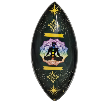 Emaillierter Räucherstäbchenhalter - Aluminium - Buddha Lotus Chakra