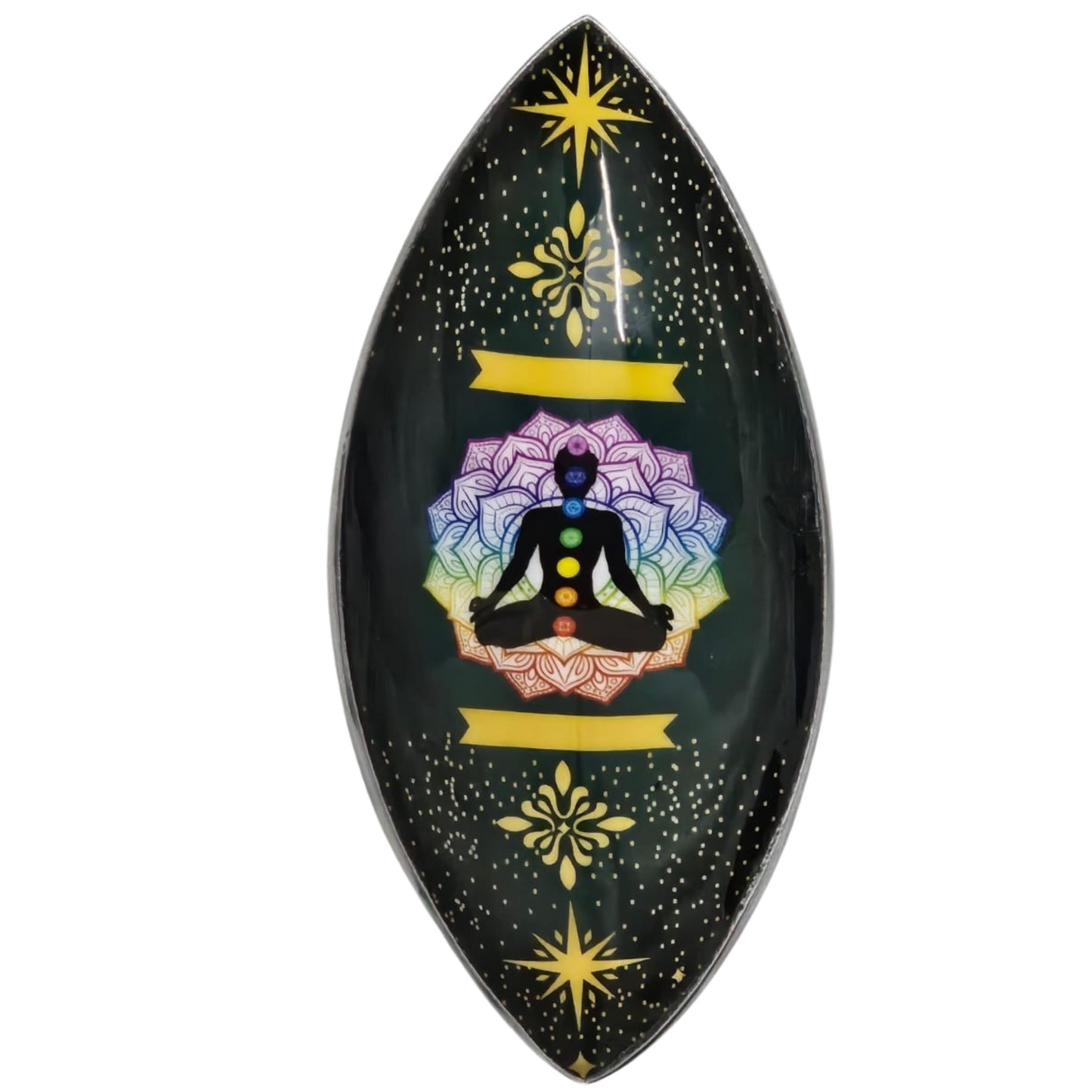 Emaillierter Räucherstäbchenhalter - Aluminium - Buddha Lotus Chakra