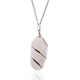 Cascading Wrapped Gemstone Necklace - Raw Rose Quartz