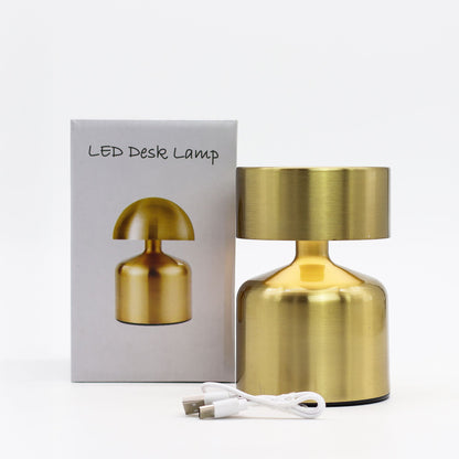 Lampe tactile - Champignon plat Bronze - USB (C) - Rechargeable (400 watts)