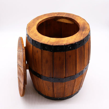 Taburete de barril de cerveza y soporte para sombrilla - Natural